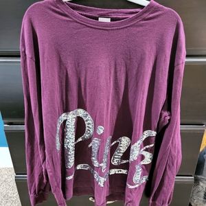 VS Pink long sleeve Sequins